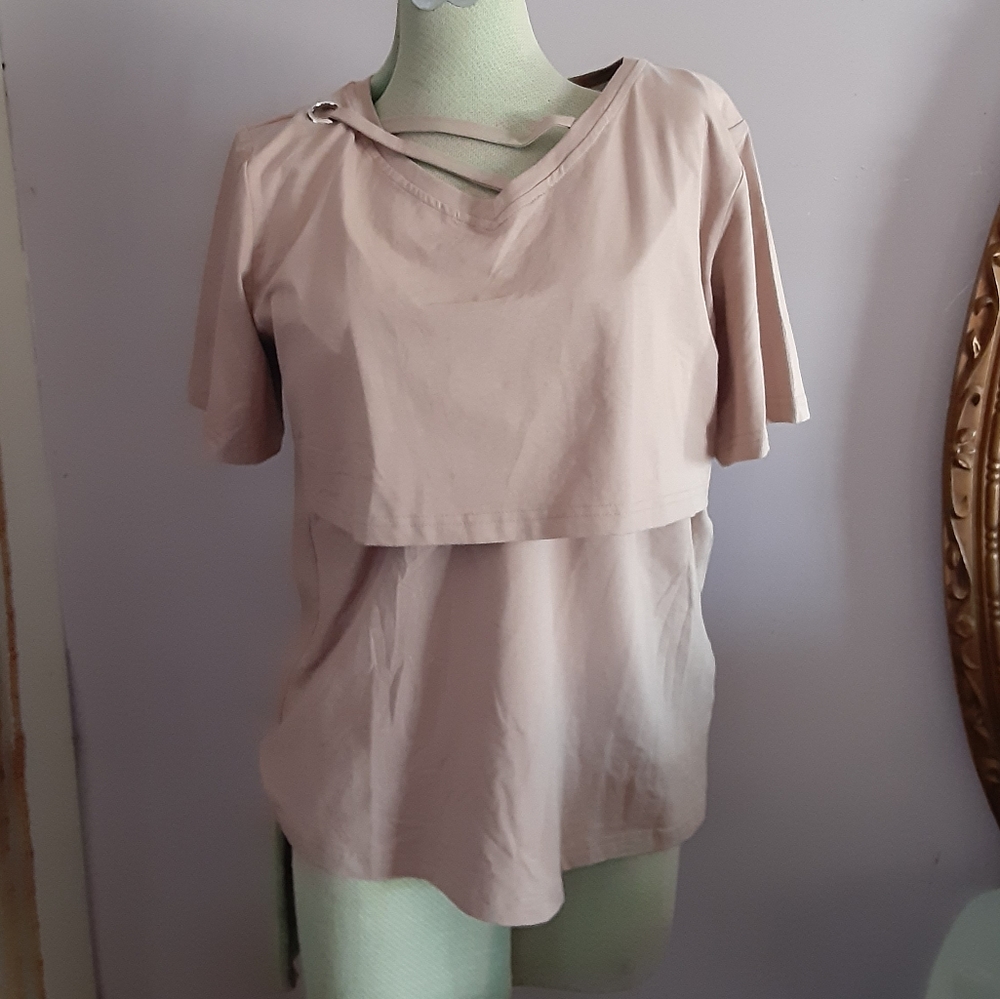 NWT Smalshow Nursing T-Shirt Sz L
